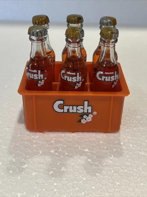 VINTAGE ORANGE CRUSH MINIATURE CRATE w/ BOTTLES