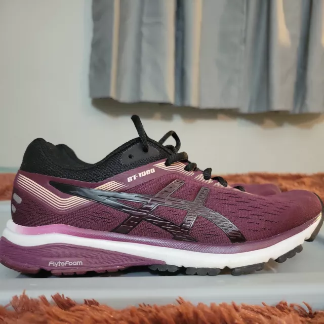 Asics GT 1000 Women's Sz 8 Burgundy Black Cream White