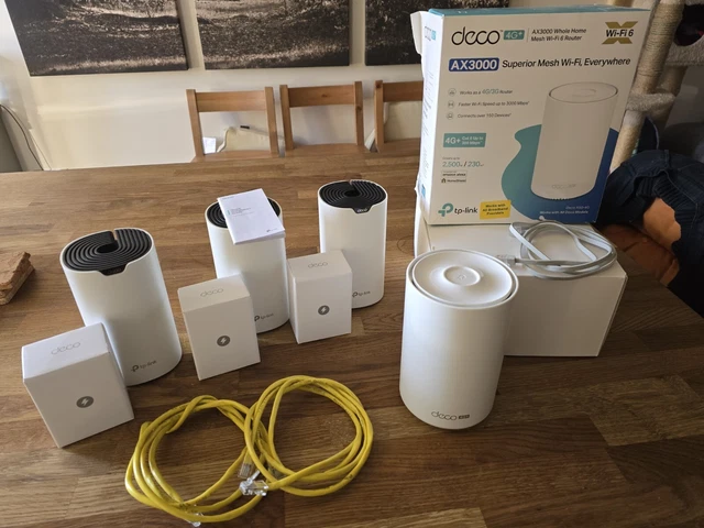 Deco Router Ss10 TP-LINK DECO X50 AX3000 Mesh Wi-Fi 6 Router - With 3 X TP-Link Deco S4 ...