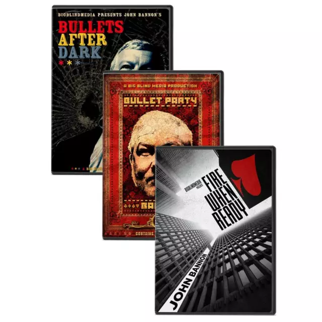 John Bannon 3 DVD Bundle - Magic with Playing Cards All Levels RRP. £71