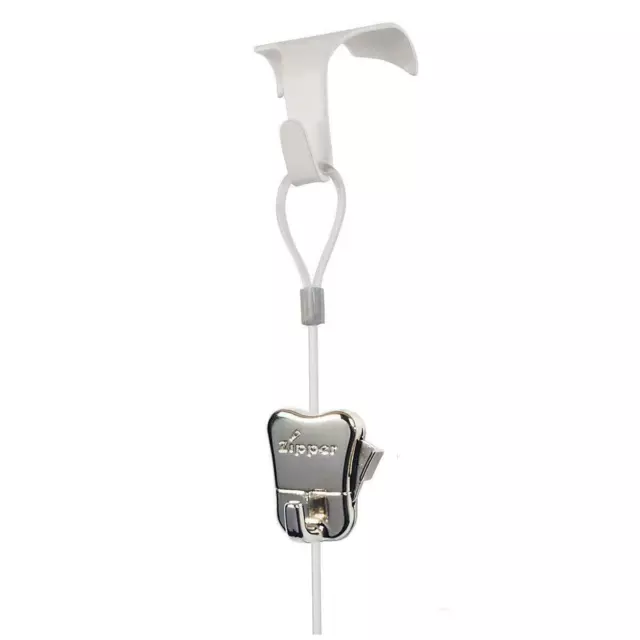 STAS Moulding Hook White, Zipper & Perlon Cord Picture Hanging