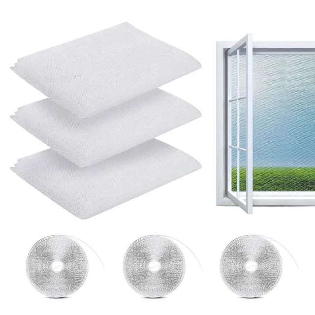 Para moscas ventana paquete de 3 protección contra insectos red para ventanas 130 X 150 cm G3V7