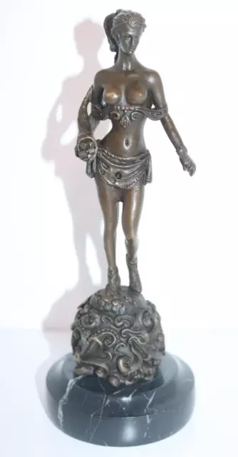 Bronze Skulptur / Figur ,"Fortuna", signiert Juno  , Höhe 23cm , 1,1Kg /"923