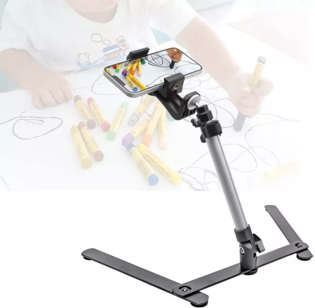 Photo Copy Stand w/Phone Clamp Overhead Tripod Phone Mount Table Top Adjustable