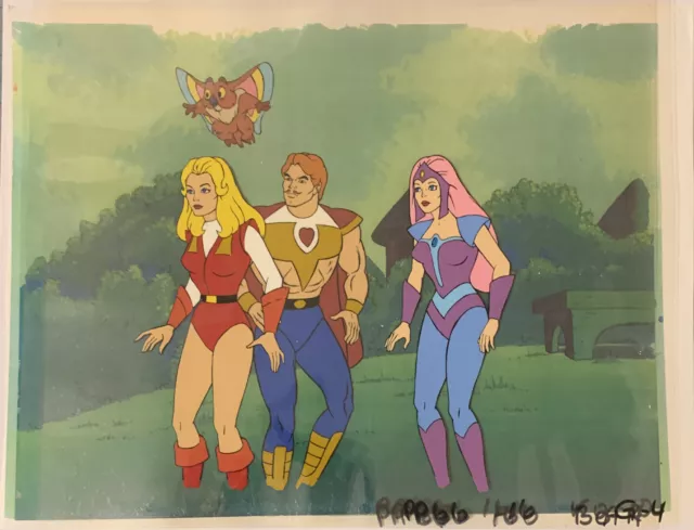 SHE-RA PRINCESS OF POWER Original Animation Cel Glimmer coa copy bg