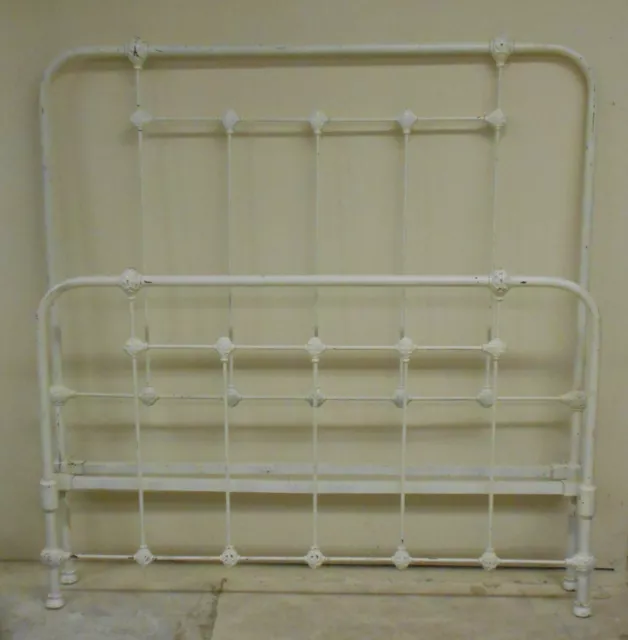 Antique Cast Iron Full Size Bed Frame with Bunkie Board