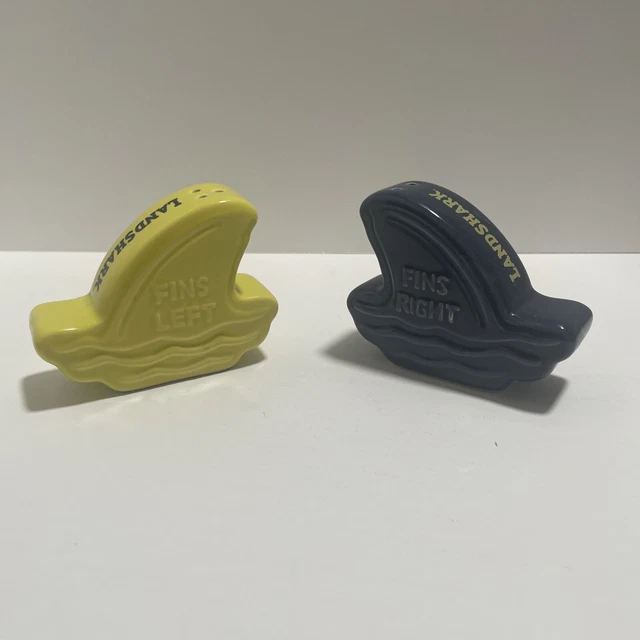 Margaritaville Landshark Beer Shark Fins Left & Right Salt & Pepper Shaker Set Margaritaville Landshark Beer Shark Fins Left & Right Salt & Pepper Shaker Set