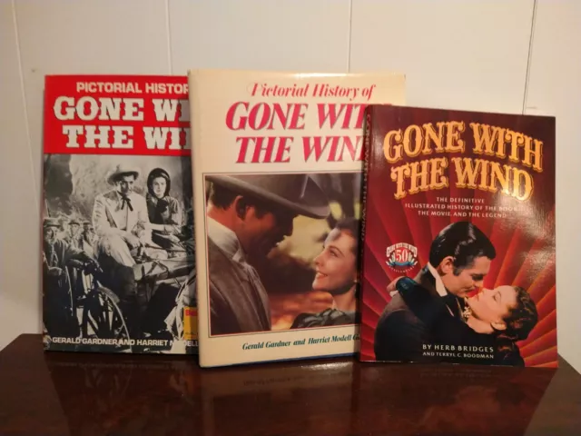 Gone With the Wind Pictorial History Of Guide to Movie Lot of 3 Gardner Bridges