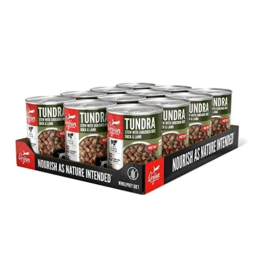 Real Meat Shreds, Grain-free, Tundra Stew, Premium Wet Dog Food (Case of 12)