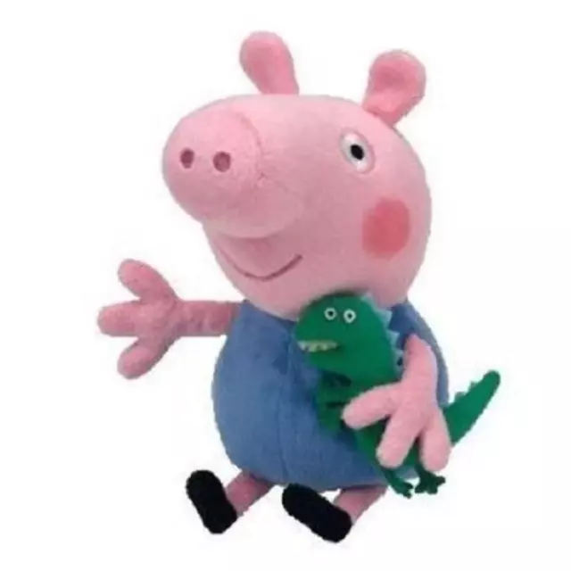 Peppa Pig TY Beanie Buddy GEORGE the Pig 12" tall Plush Soft Stuffed Toy