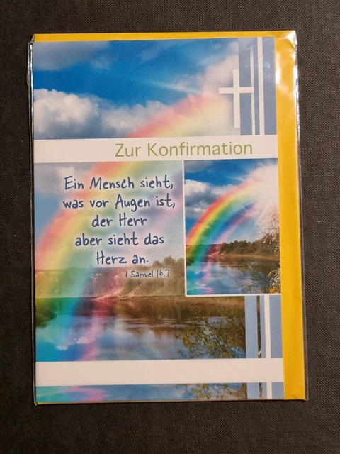 Glückwunschkarte Zur Kommunion Für Jungen – Mit Glitzer, Gebet & Händen, In Blau, 11,5x17 Cm