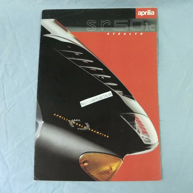 PER APRILIA SR 50 LC Stealth SCOOTER CATALOGO BROCHURE DEPLIANT poster 1997 PER APRILIA SR 50 LC Stealth SCOOTER CATALOGO BROCHURE DEPLIANT poster 1997