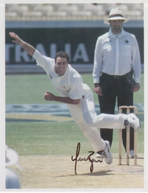 Australia Cricket MICHAEL BEVAN Signed Colour 10x8 Photo (B)