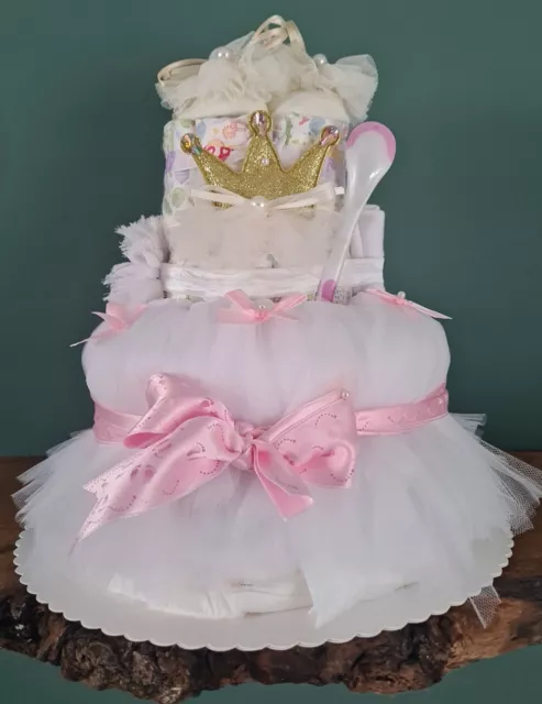 windeltorte MÄDCHEN  Geschenk Geburt Taufe Babyparty