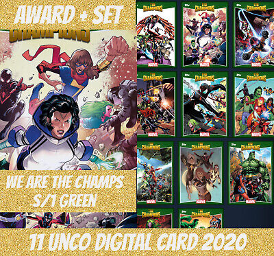 Topps Marvel Collect Unco Award + Set (1+10) We Are The Champs S/1 2020 digital