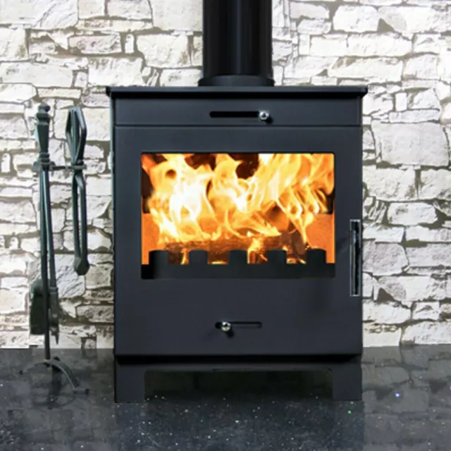 Nero Black 5kw Wood Burning Multi fuel, Wood Burner log fire Modern Stoves