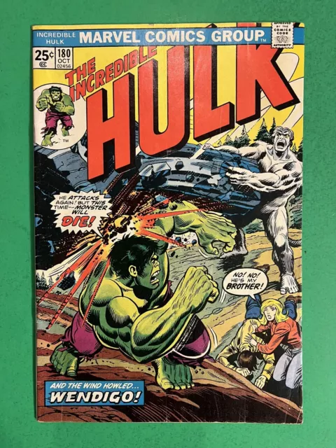 Incredible Hulk #180 First Appearance Of Wolverine Complete with MVS 1974 FN 🔥