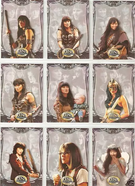 Xena Beauty& Brawn complete base set Lucy Lawless~Gorgeous Shiny Cards~BEAUTIFUL