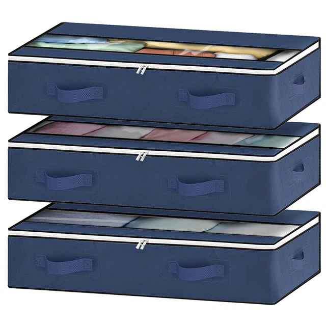 2X100L Escabullirse Por Armamento Scatole Di Immagazzinaggio Contenitori Per Armadio Salvaspazio Scatole Per Armadio Scatole Per Armadio Rigide Con Cerniera Tessuto Resistant P 111579397 Cat 7928