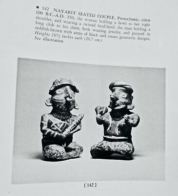 Pre-Columbian Seated Nayarit Couple Ex: Sotheby's '78 8