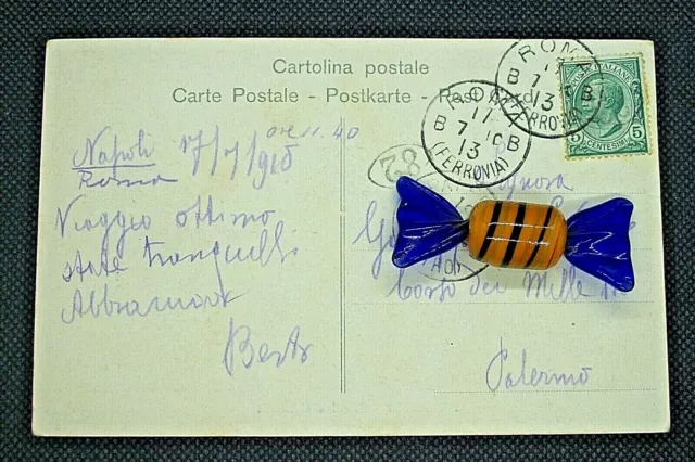 1910 PALERMO GIARDINO GARIBALDI antica cartolina old postcard animata colore 3