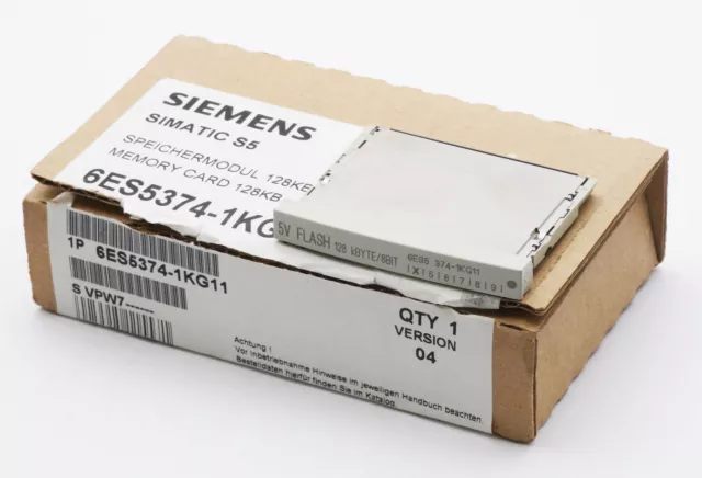 Siemens Simatic S5 6374-1KG11 6ES5374-1KG11 VER.04 128KB MC - inutilizzato/IMBALLO ORIGINALE-