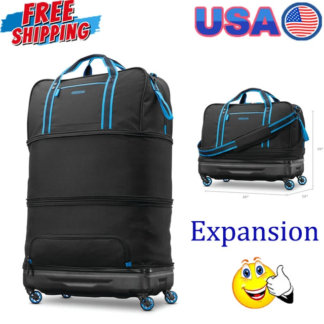 20" Expandable Rolling Wheeled Tote Duffle Bag Travel Carry On Luggage Suitcase