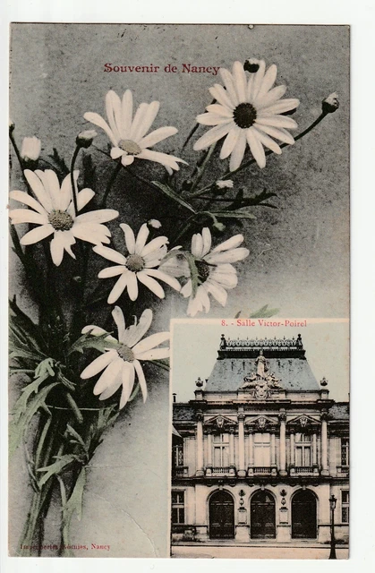 NANCY - CPA 54 - Carte Souvenir de Nancy - Salle Poirel et fleurs