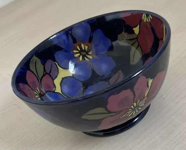 Studio Art Pottery Royal Stanley Jacobean Ceramic Bowl Tropical Pattern 13cm