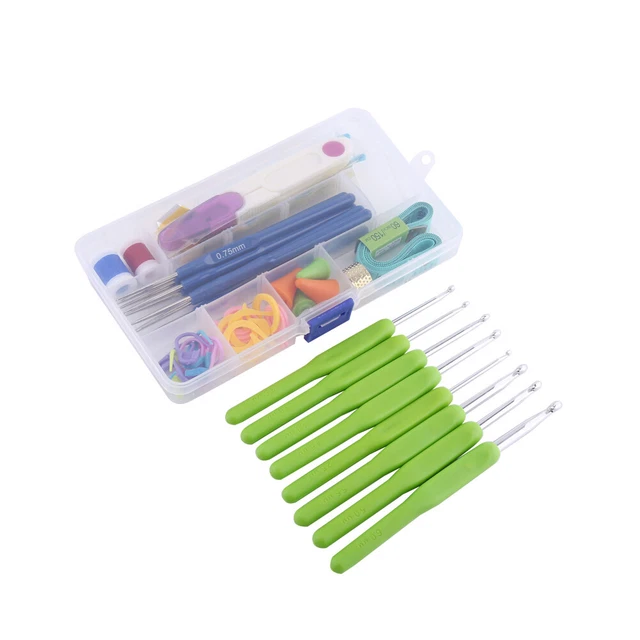 KIT SET AGHI Da Cucire Ganci Uncinetto Alluminio Fai Da Te (12pz) Regno