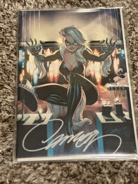 Black Cat 1 J Scott Campbell 1:500 virgin variant VF/NM Marvel Signed COA