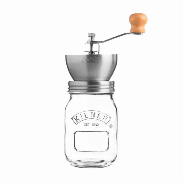 Kilner Manual Coffee Grinder Set Coffee Bean Grinder & Kilner Storage Jar 0.5L