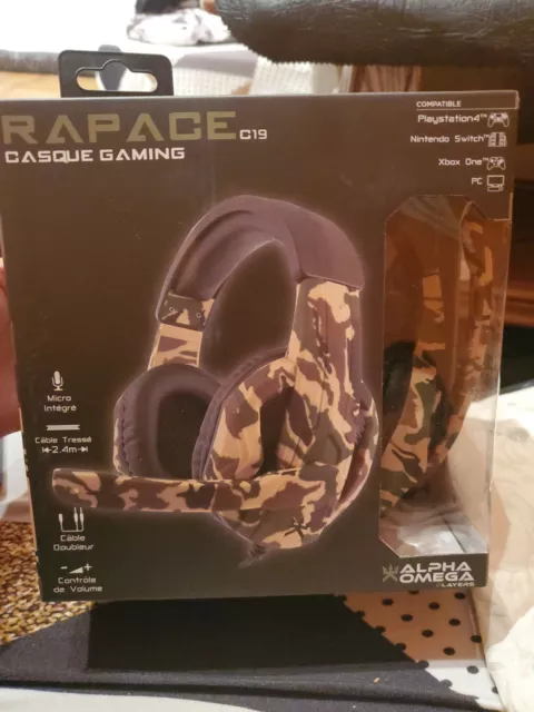 Casque gaming ps4 rapace c19