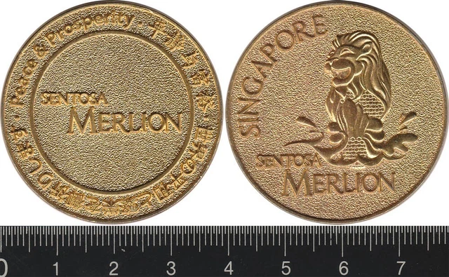 Singapore: Sentosa Merilion, Peace & Properity medal