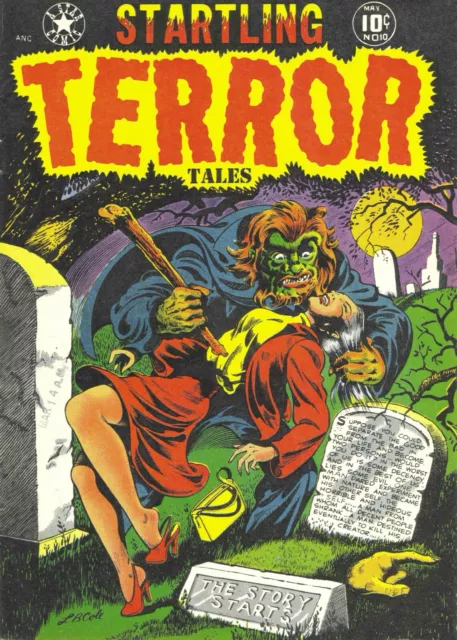 Startling Terror Tales 10 Comic Book Cover Art Giclee Reproduction on Canvas