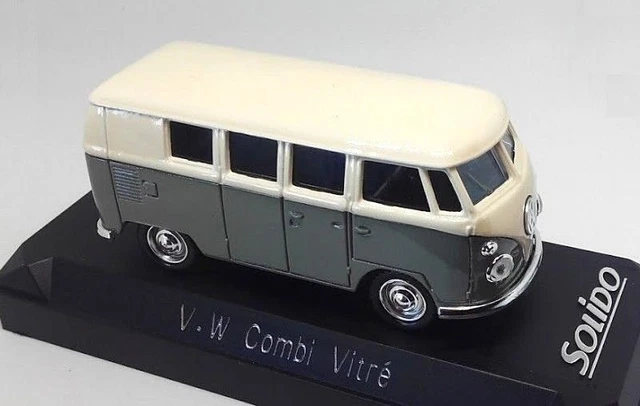 ミニカー VOLKSWAGEN COMBI VITRE 1966 SOLIDO VTG Solido 1/18 Scale Diecast - 8031 Volkswagen Combi Vitre