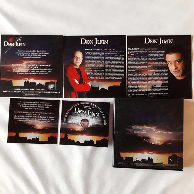 DON JUAN COMÉDIE Musicale de Felix Gray Promo coffret CD 2004 EUR 15,00