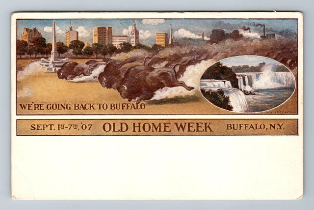 Buffalo NY-New York, Old Home Week, Going Back Vintage Postcard