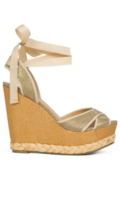 JUST FAB FREESIA Canvas Wedge Sandals Size 8.5 New $30.00 - PicClick
