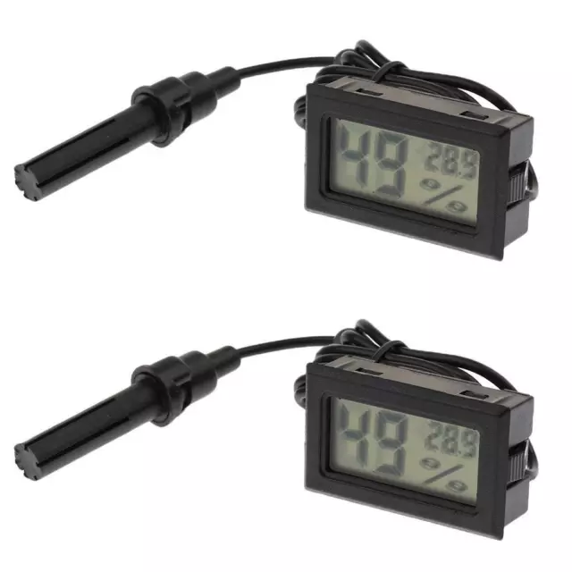 2 Stück Digitales Innentemperatur Feuchtemessgerät Thermometer Hygrometer