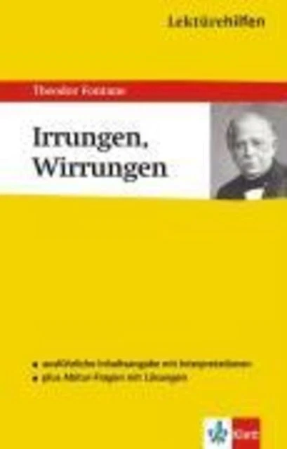 Theodor Fontane | Lektürehilfen Irrungen, Wirrungen | Taschenbuch | Deutsch