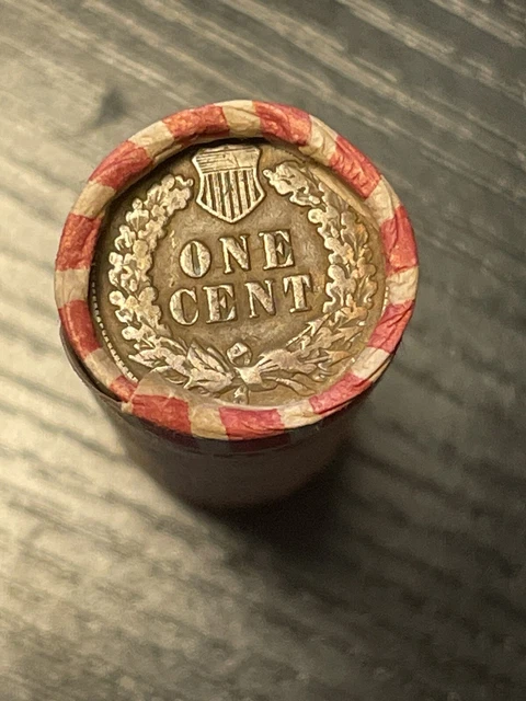 Indian Head Cent / 1919 S Lincoln Penny Ends Mix Wheat Cent Roll