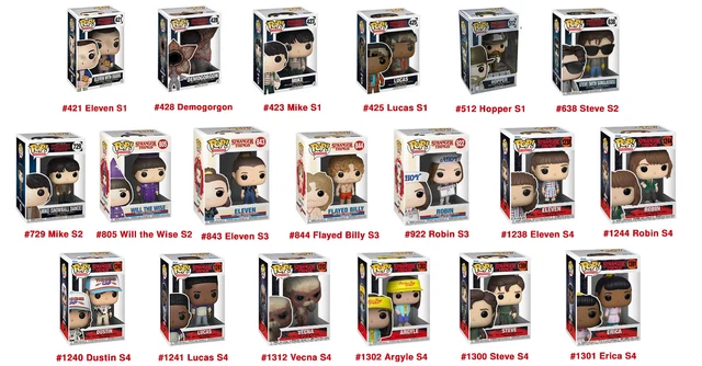 Funko Pop! Stranger Things Season Eleven, Lucas, Mike, Will, Hopper, Steve