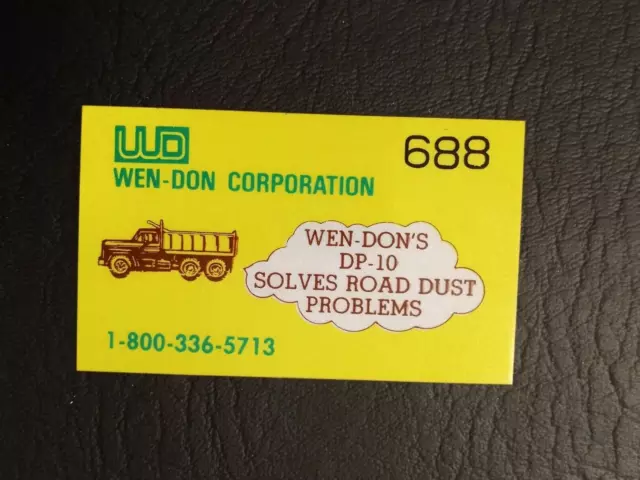 Nice Rare Wen-Don With Serial Number Coal Mining Sticker
