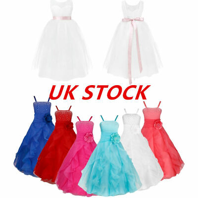 Lace Flower Girl Princess Dress Party Long Gown Dress for Kid Wedding Bridesmaid