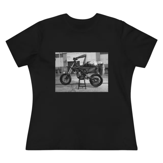 zXm Apparel Warehouse 51 Women's Premium Tee Black T-Shirt Motorcycle Supermoto