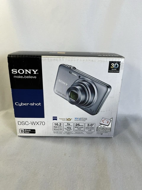 SONY CYBER-SHOT DSC-WX70 Black 16.2MP Digital Camera BRAND NEW