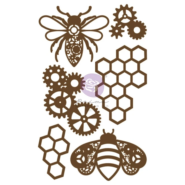 Prima Marketing aglomerado corte láser - abejas potentes, paquete de 6/paquete, paquete de 3
