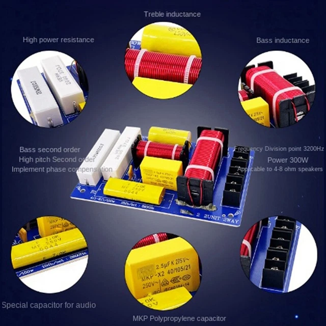 DollaKit Module Crossover Subwoofer 200W - Filtre Fréquence Basse Sans Soudure - Pour Enceintes Maison/Voiture