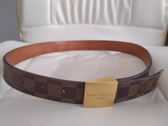 Louis Vuitton, Accessories, Louis Vuitton Centure Carre M682 Damier  Canvas Brown Lb020 Mens Belt